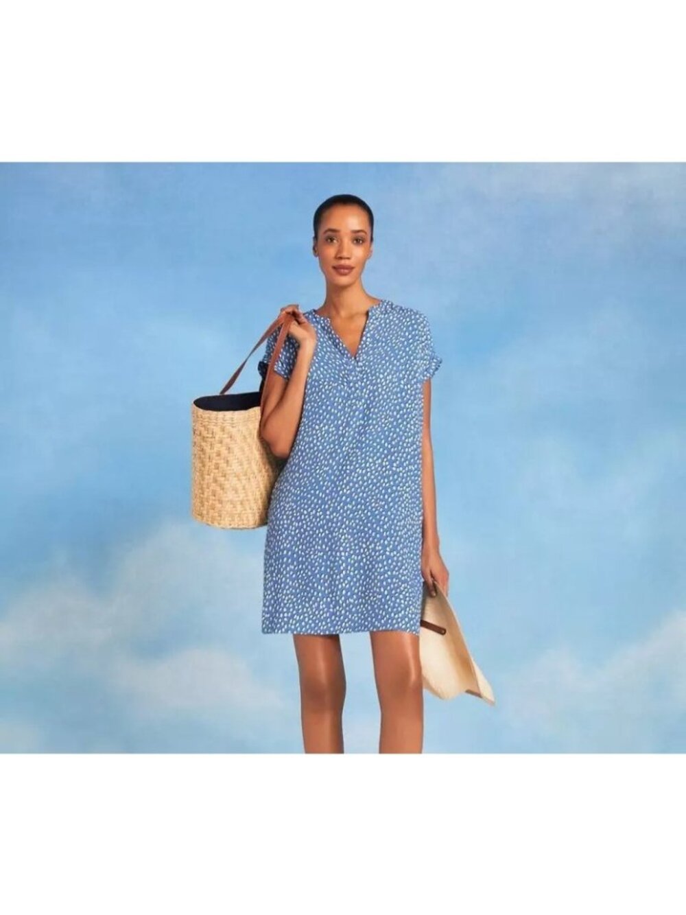 Hobbs Cindy Blue Mini Dress, Size 8